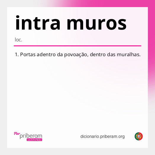 Significado de intra muros